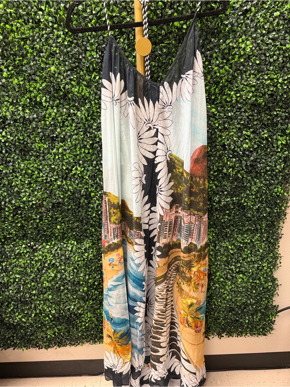 FARM RIO COPACABANA BEACH MULTICOLORED MAXI DRESS - S - Picture 4 of 10
